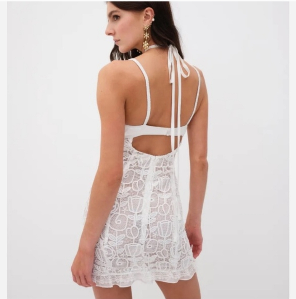 For Love & Lemons White Lace Harriet Dress New With Tag
